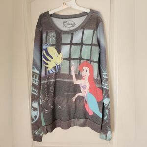 Disney Little Mermaid Women's Sweater - Ariel and Flounder